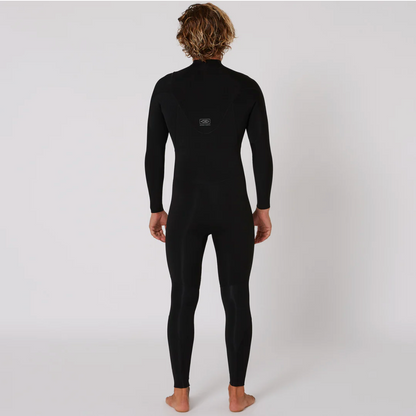 Mens Double Black Chest Zip Steamer - 4/3mm