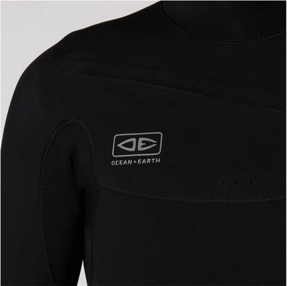 Mens Double Black Chest Zip Steamer - 4/3mm