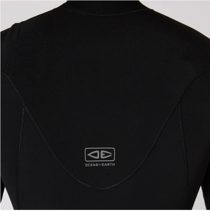 Mens Double Black Chest Zip Steamer - 4/3mm